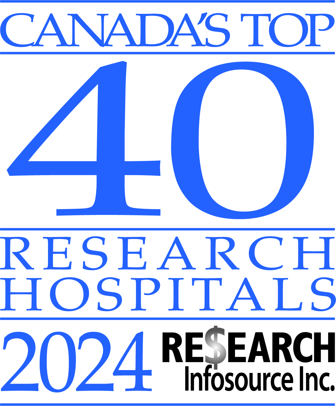 Canadian top 40 research hospital list 2024